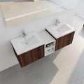 60 Inch Soft Close Doors Bathroom Vanity With Sink, A Small Storage Shelves, 24