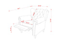 Modern Tufted Push Back Armchair Technical Leather Chair, Adjustable Single Sofa Chair With Sturdy Wood Legs For Bedroom, Living Room, Small Space Color:Beige Beige Primary Living Space Mid Century