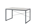 Bob Antique White & Black Finish Writing Desk Antique White,Black Metal,Synthetic Wood
