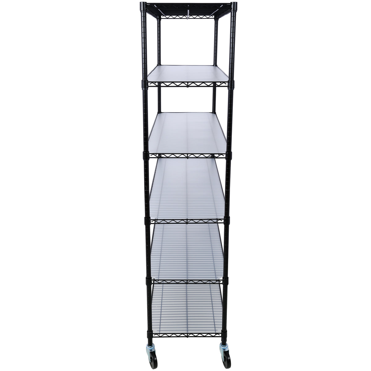 6 Tier 6000Lbs Capacity Nsf Metal Shelf Wire Shelving Unit, Heavy Duty Adjustable Storage Rack With Wheels & Shelf Liners For Commercial Grade Utility Steel Storage Rack, Black 82"H X 48"L X 18"D Black Metal