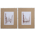 S 2 European Cities Watercolor Framed Prints, 24X30
