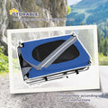 Aosom Dog Bike Trailer Pet Cart Bicycle Wagon Cargo Carrier Attachment For Travel With 3 Entrances Large Wheels For Off Road & Mesh Screen Light Blue White White Steel