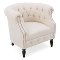 Akira Club Chair Beige Fabric