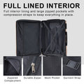 Luggage Sets 3 Piece, Expandable Hard Shell Abs Suitcases With Double Spinner, Travel Luggage Set With Tsa Lock 20 24 28Inch, Black Black Abs