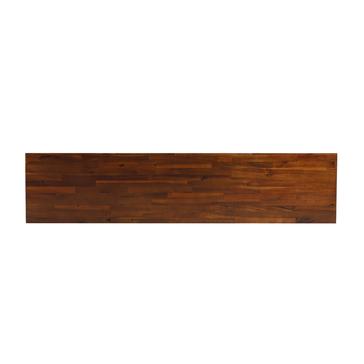 Indoor Solid Wood Bench Set Of 2 Brown Acacia Wood