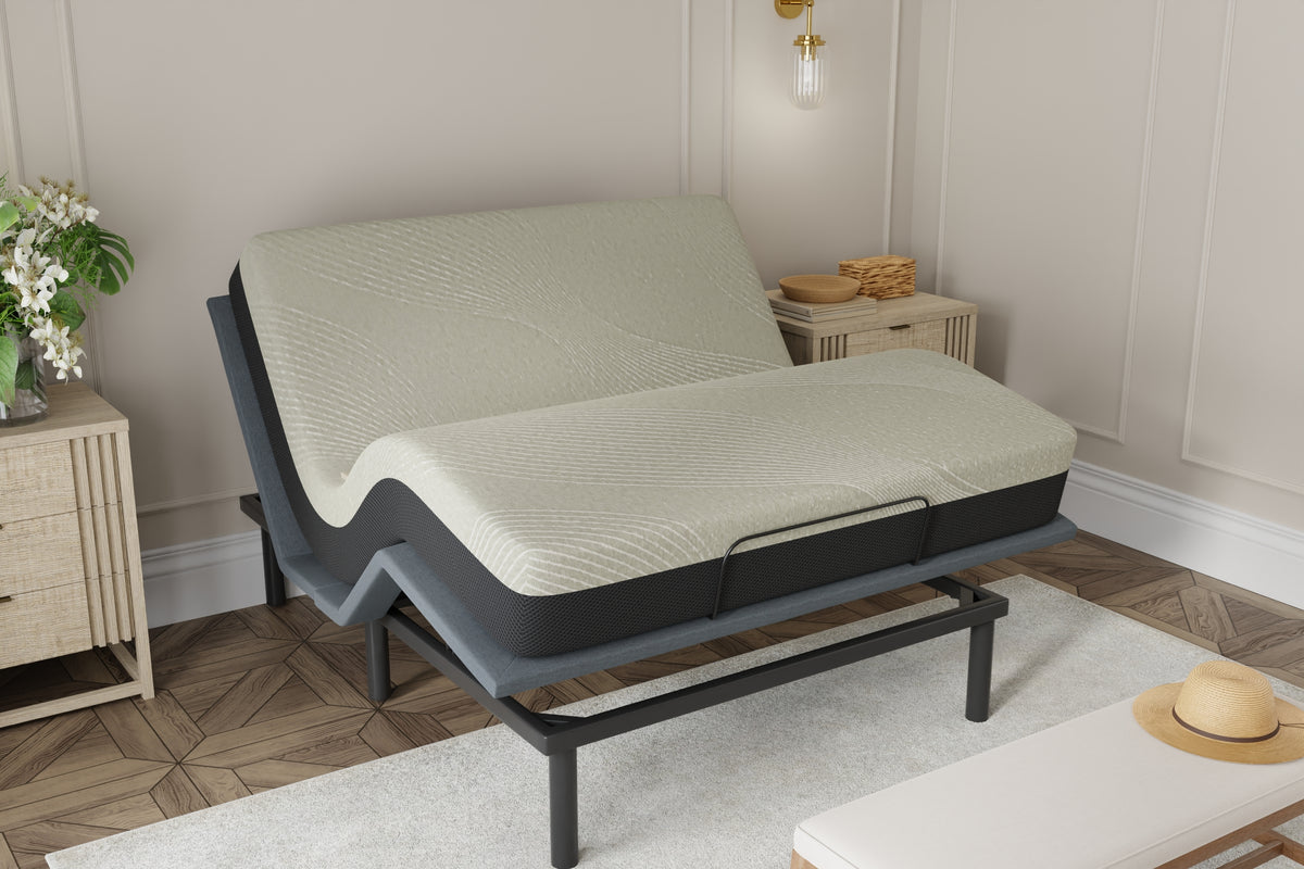 Gel Comfort 8" Full Firm Mattress Black Gray Foam Full