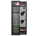 3 4 Safe For Rifles And Pistols,Quick Access Password Safe,High Security Metal Rifle Safe Locker With Removable Shelf And 2 Adjustable Slots Black Steel