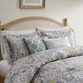 5 Piece Cotton Duvet Cover Set Grey King King Grey Cotton