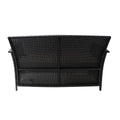 St Lucia Seat Brown Tan Pe Rattan Iron Waterproof Fabric