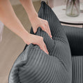 Grey Corduroy Fabric, Comfortable Single Chair Deep Seat Sofa With One Pillow, Suitable For Living Room And Bedroom, Club Multiple Occasions Grey Corduroy 1 Seat