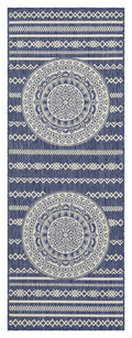 Sunshine Gc Har2016 Blue 5 Ft. 3 In. X 7 Ft. 3 In. Indoor Outdoor Area Rug Blue Polyester Polypropylene
