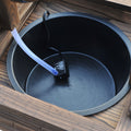 Outsunny Outdoor Wooden Wishing Well Fountain With Adjustable Water Flow Rate, Outdoor Rustic Waterfall Fountain With Electric Pump, Water Bucket, For Backyard Patio Garden Lawn, Carbonized Finish Brown Polypropylene