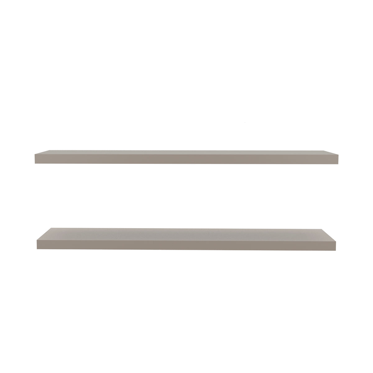 Ecco 47" Wide Floating Shelves Set Of 2, Shelves For Wall Decor For Bedroom, Bathroom Storage Shelves, Book Shelves For Living Room 2 Or Less Taupe Horizontal Primary Living Space Modern Wall