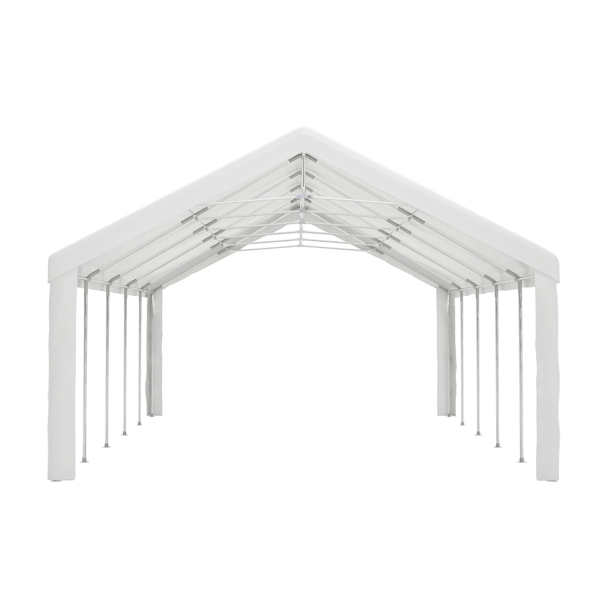16X32Ft Party Tent Heavy Duty, Large Wedding Event Shelters With 3 Storage Bags & Removable Sidewalls, Outdoor Canopy Gazebo Commercial Tents For Parties Carport Camping Garden Patio White Metal