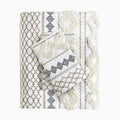 Cotton Printed Duvet Cover Set With Chenille Queen Multicolor Cotton