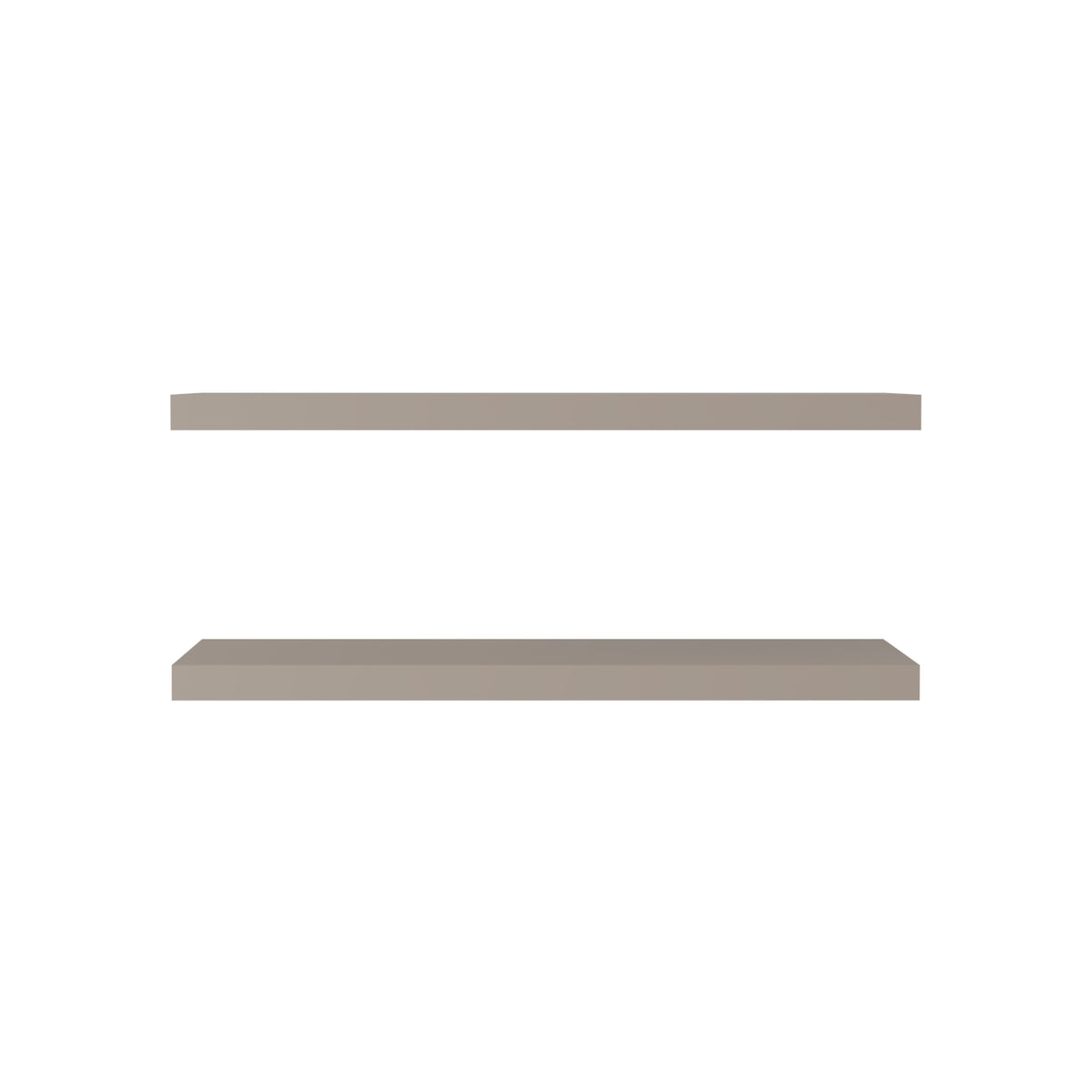 Ecco 31.5" Wide Floating Shelves Set Of 2, Shelves For Wall Decor For Bedroom, Bathroom Storage Shelves, Book Shelves For Living Room 2 Or Less Taupe Horizontal Primary Living Space Open Back Modern