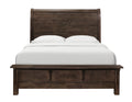 Verna Brown Queen Sleigh Bed Queen Brown Engineered Wood