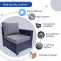 Outdoor Garden Patio Furniture 7 Piece Pe Rattan Wicker Cushioned Sofa Sets And Coffee Table, Patio Furniture Set Outdoor Couch Outdoor Couch Patio Furniture Outdoor Sofa Patio Couch Yes Complete Patio Set Gray Seats 6 Weather Resistant Frame Water