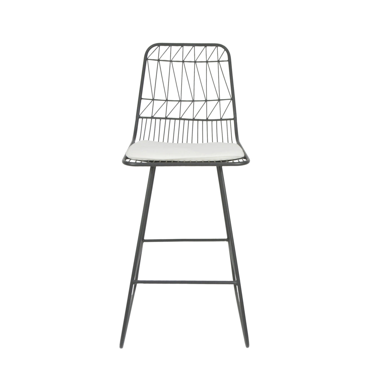 Niez Counter Stool Grey Ivory Iron