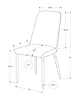 Dining Chair, Set Of 2, Side, Upholstered, Kitchen, Dining Room, White Leather Look, Chrome Metal, Contemporary, Modern White Foam Faux Leather