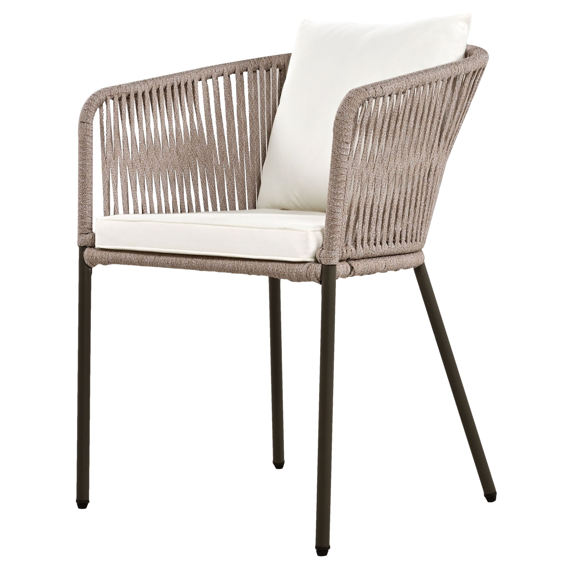 7 Pieces Patio Dining Set, All Weather Outdoor Furniture Set With Dining Table And Chairs, Acacia Wood Tabletop, Metal Frame, For For Garden, Backyard, Balcony, Beige Yes Beige Seats 6 Garden &