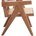 Beige And Natural Accent Chair Natural Primary Living Space Modern Wood Rattan