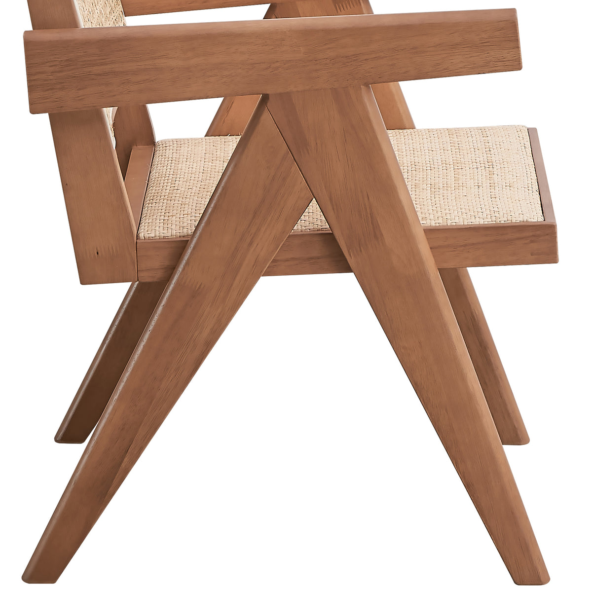 Beige And Natural Accent Chair Natural Primary Living Space Modern Wood Rattan