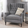 One And Half Seater Recliner Charcoal Fabric