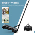 Soozier Portable Basketball Hoop Stand, 5.1 6.9Ft Height Adjustable Basketball System With 29'' Backboard And Wheels For Indoor And Outdoor Use, White White Steel
