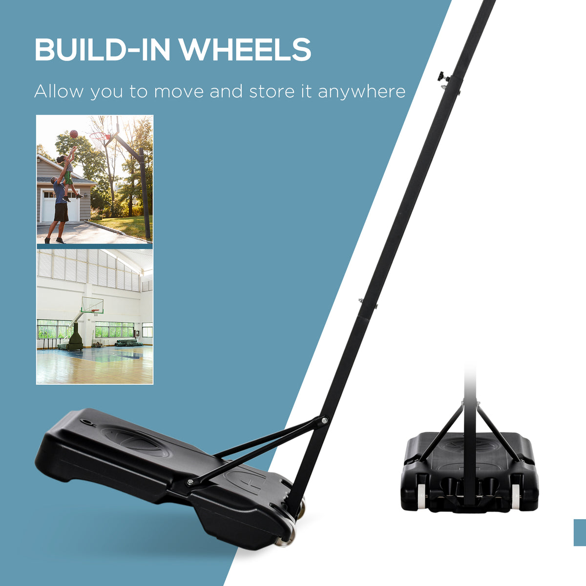 Soozier Portable Basketball Hoop Stand, 5.1 6.9Ft Height Adjustable Basketball System With 29'' Backboard And Wheels For Indoor And Outdoor Use, White White Steel