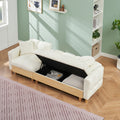 Beige Technology Cloth Three Seat Sofa Lift Sofa Bed With Locker Sofa Sofa Bed Small Sofa Small Family Sofa Bed Beige Tech Cloth 3 Seat