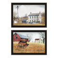 2 Piece Vignette Washday And Granddad'S Old Truck Black Framed Wall Art For Living Room, Bedroom Wall Art Print For Home Decor By Billy Jacobs Multicolor Wood Paper