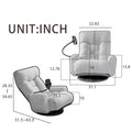 Adjustable Head And Waist, Game Chair, Lounge Chair In The Living Room, 360 Degree Rotatable Sofa Chair,Rotatable Seat Leisure Chair Deck Chair Yellow Metal Soft Cotton Metal