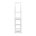 House Shaped Wooden Writing Desk,Kids Study Table,Bookshelf & Toy Storage,White Twin White American Design Pine
