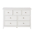 Modern 7 Drawers Dresser 7 Drawers Cabinet,Chest Of Drawers Closet Organizers And Storage Clothes Storage Drawers Cabinet For Living Room, Farmhouse Dresser Organizer White White Mdf