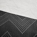 3 Piece Embroidered Cotton Quilt Set Black Full Queen Queen Black Cotton