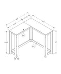 Accent Table, Console, Entryway, Narrow, Corner, Living Room, Bedroom, Brown Laminate, Contemporary, Modern Espresso Particle Board