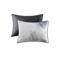 Watercolor Tie Dye Printed Comforter Set With Throw Pillow Queen Multicolor Polyester