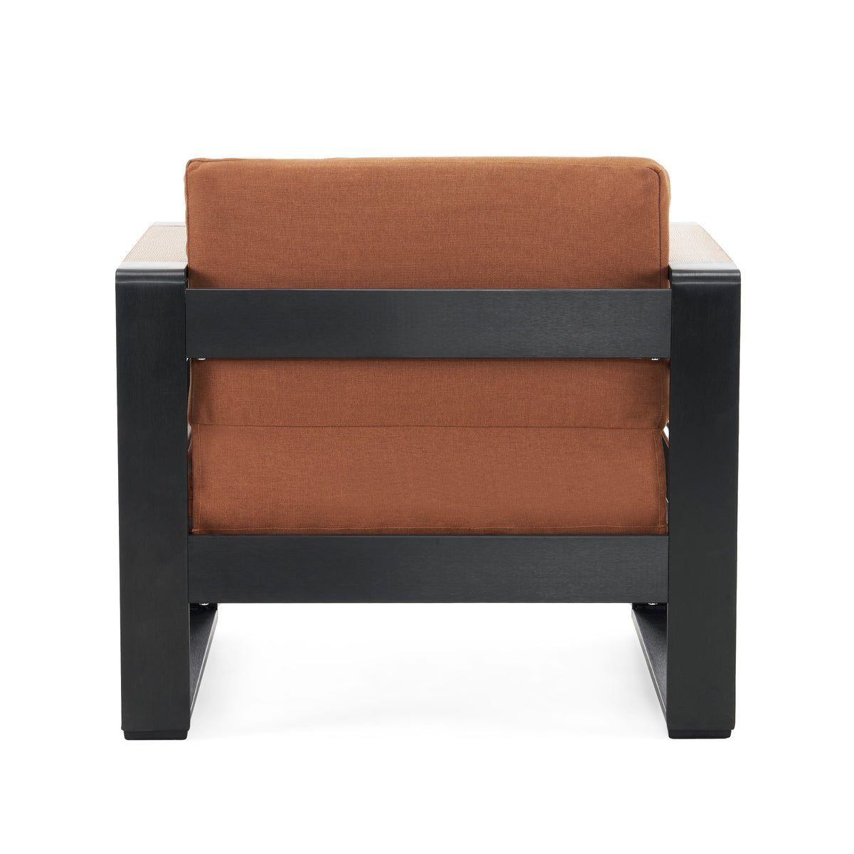 Giovanna Club Chair Orange Fabric Metal