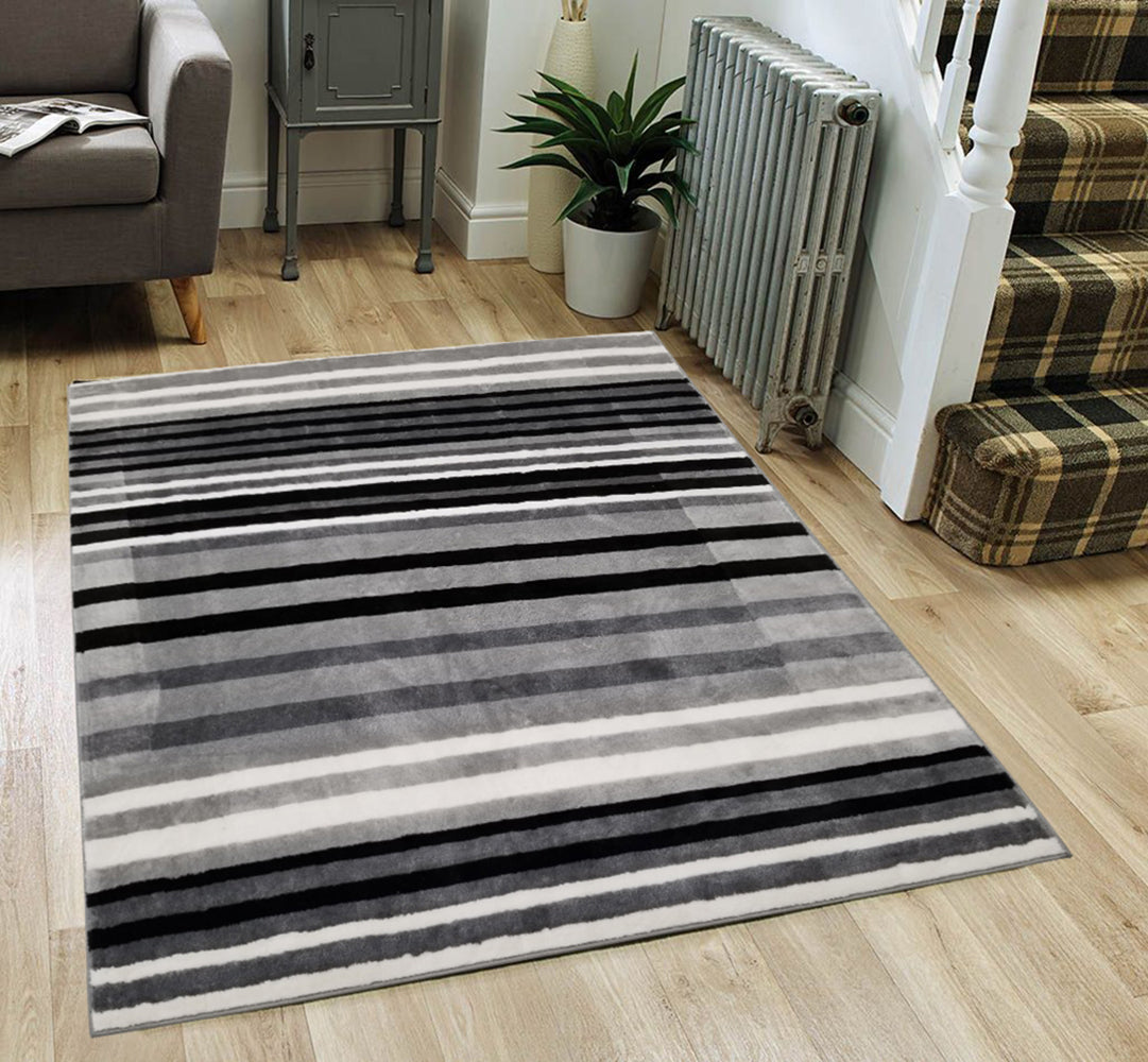 Jersey Area Rugs, Carpets For Livingroom, 7X10 Area Rugs ,3012 Grey Rectangle 8&10 Grey Contemporary Abstract Polypropylene