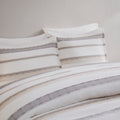 3 Piece Clipped Jacquard Duvet Cover Set King Multicolor Polyester