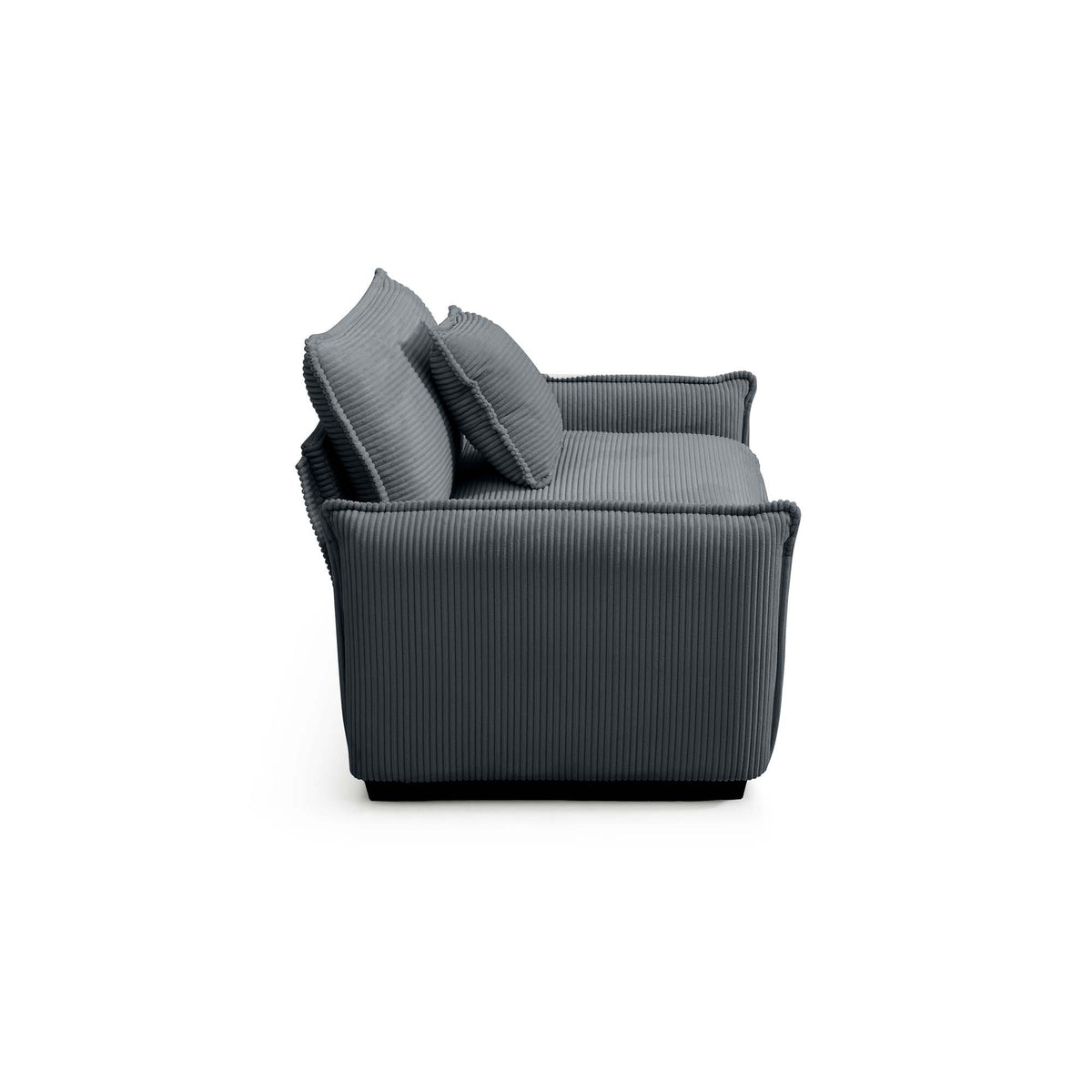 Mid Century Modern Sofa Set Of Two, One 3 Seater Sofa And One Single Seat Sofa With 2 Arm Pillows And 4 Throw Pillows,2 Pieces Sofa Set For Living Room,Grey Corduroy Fabric Grey Corduroy 4 Seat