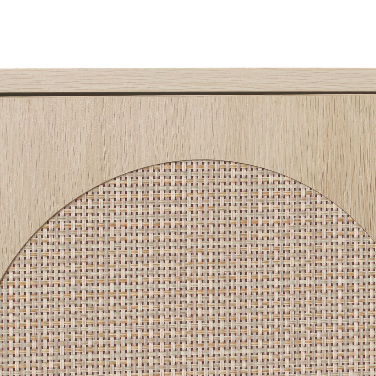 Corner Cabinet ,Rattan Door,Freestanding Corner Tables For Small Spaces, Corner Shelf Stand For Living Room, Kitchen, Bathroom, Bedroom Natural Particle Board