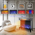 24 Inch Three Sided Glass Electric Fireplace With Feet Powder Coated Electric Antique Black Vent Free Primary Living Space Yes Insert Tempered Glass Sheet Metal Electric