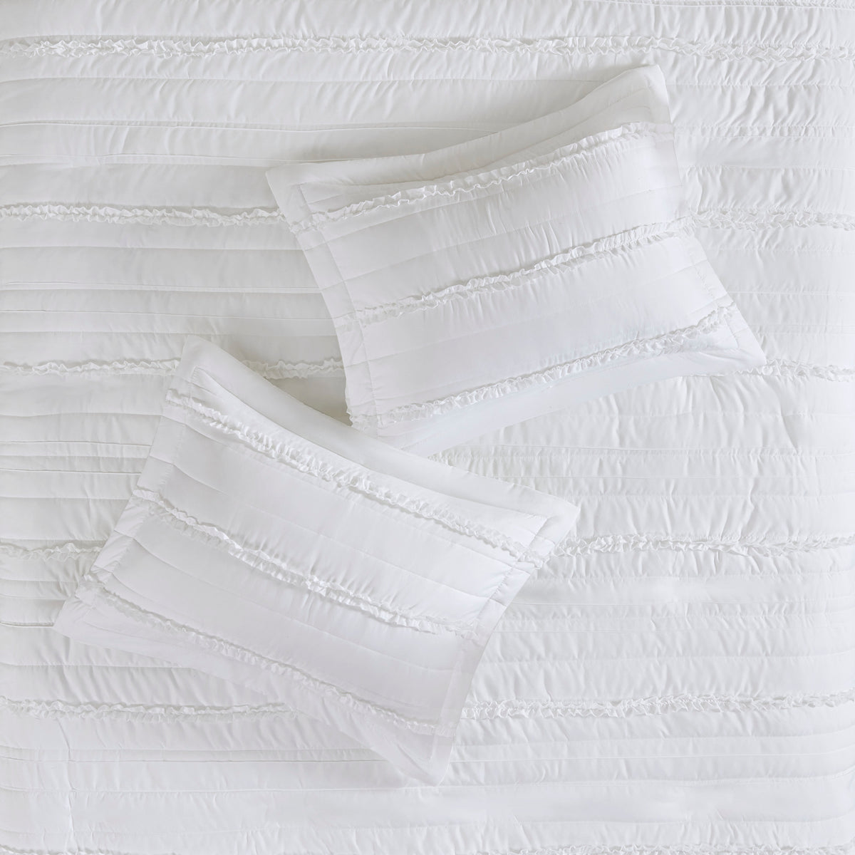 4 Piece 2 In 1 Duvet Set Queen White Cotton