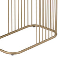 Blue And Gold C Table With Metal Base Blue Gold Primary Living Space Contemporary Rectangular Wood Metal Sled