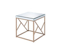 Evelyn End Table White White Iron