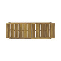 Maki Chaise Lounge Yellow Brown Metal & Wood
