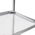 3 Tier Stainless Steel Cart, Serving Cart With Wheels, Restaurant, Household, Service Trolley, 360 Rotation Storage Cart With Locking Wheels 37.4 * 19.2 * 36.6'' L*W*H Rolling Kitchen Food Cart White Silver Stainless Steel