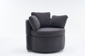 029 Teddy Fabric Swivel And Storage Chair With Back Cushion For Living Room,Dark Gray Dark Gray Primary Living Space Modern Foam Teddy